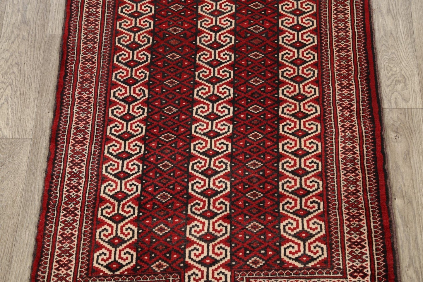 Geometric Balouch Persian Area Rug 3x4