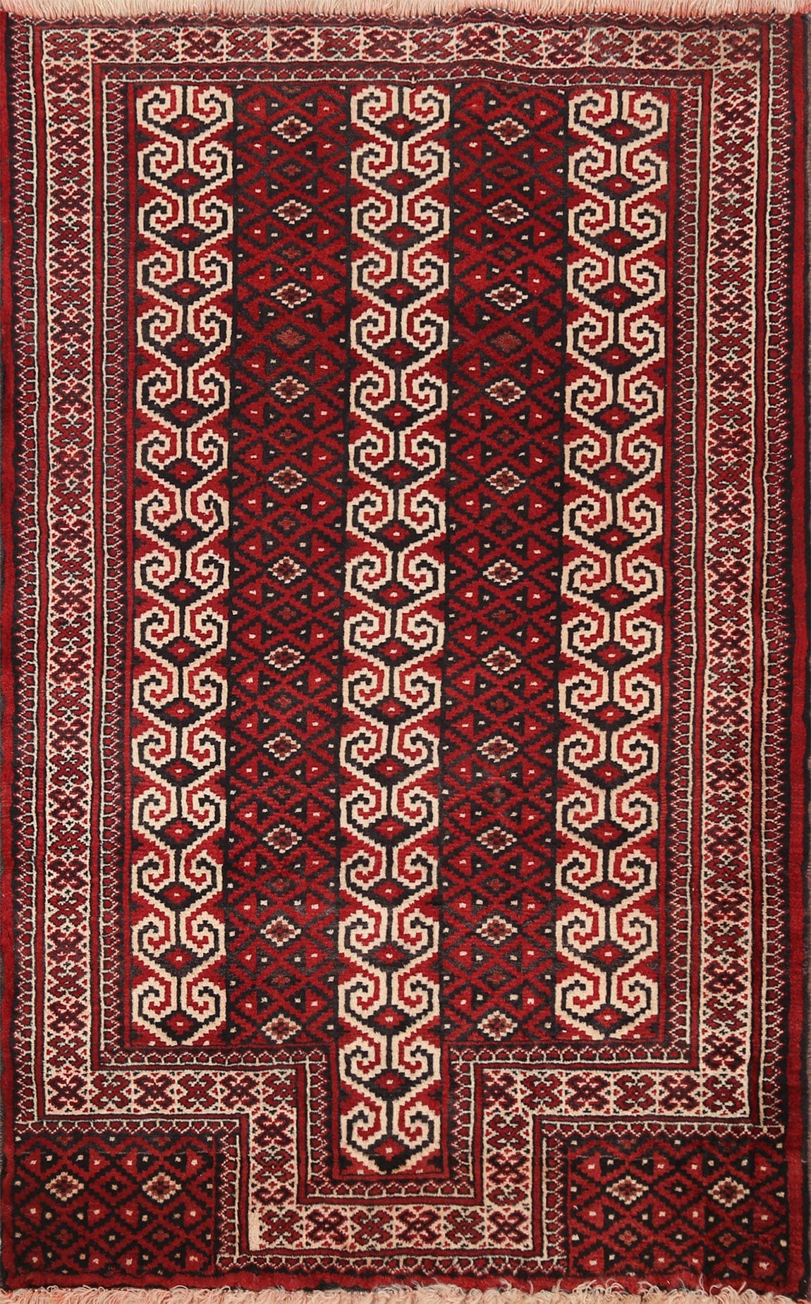 Geometric Balouch Persian Area Rug 3x4