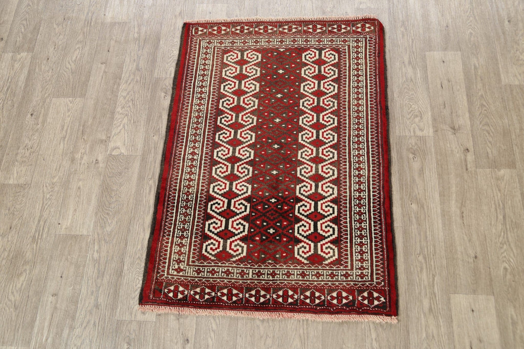 Geometric Balouch Persian Area Rug 3x4