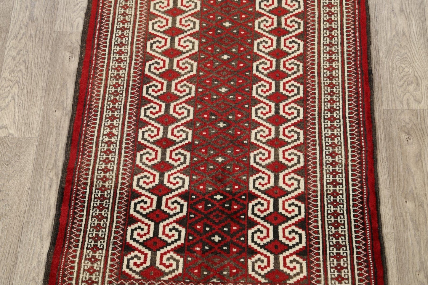 Geometric Balouch Persian Area Rug 3x4