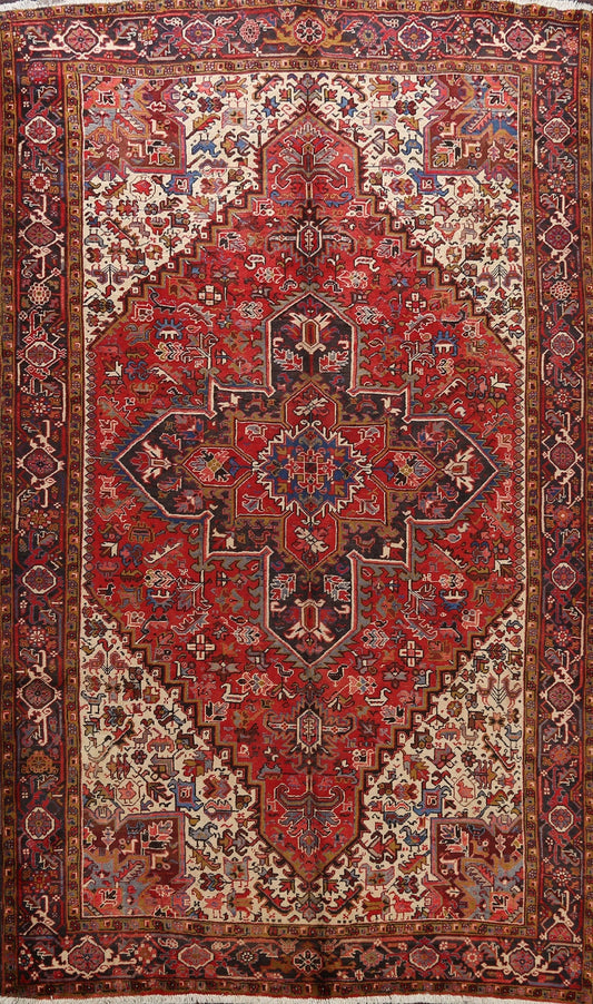 Geometric Heriz Persian Area Rug 9x11