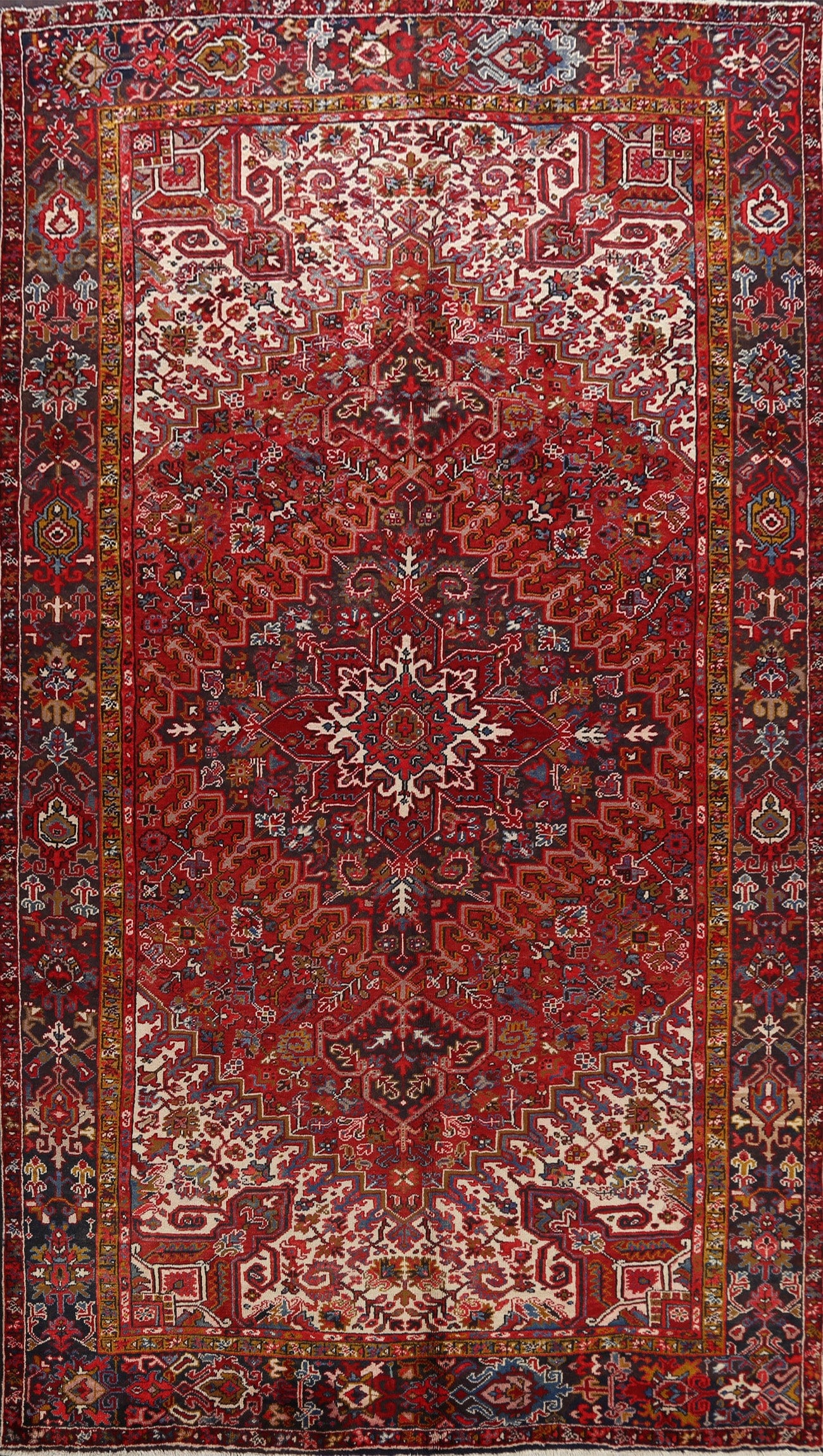 Geometric Heriz Persian Area Rug 8x12