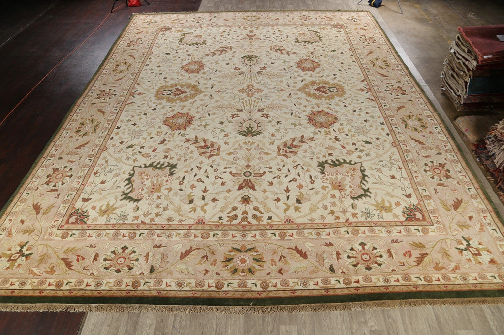 100% Vegetable Dye Large Agra Oriental Area Rug 17x22