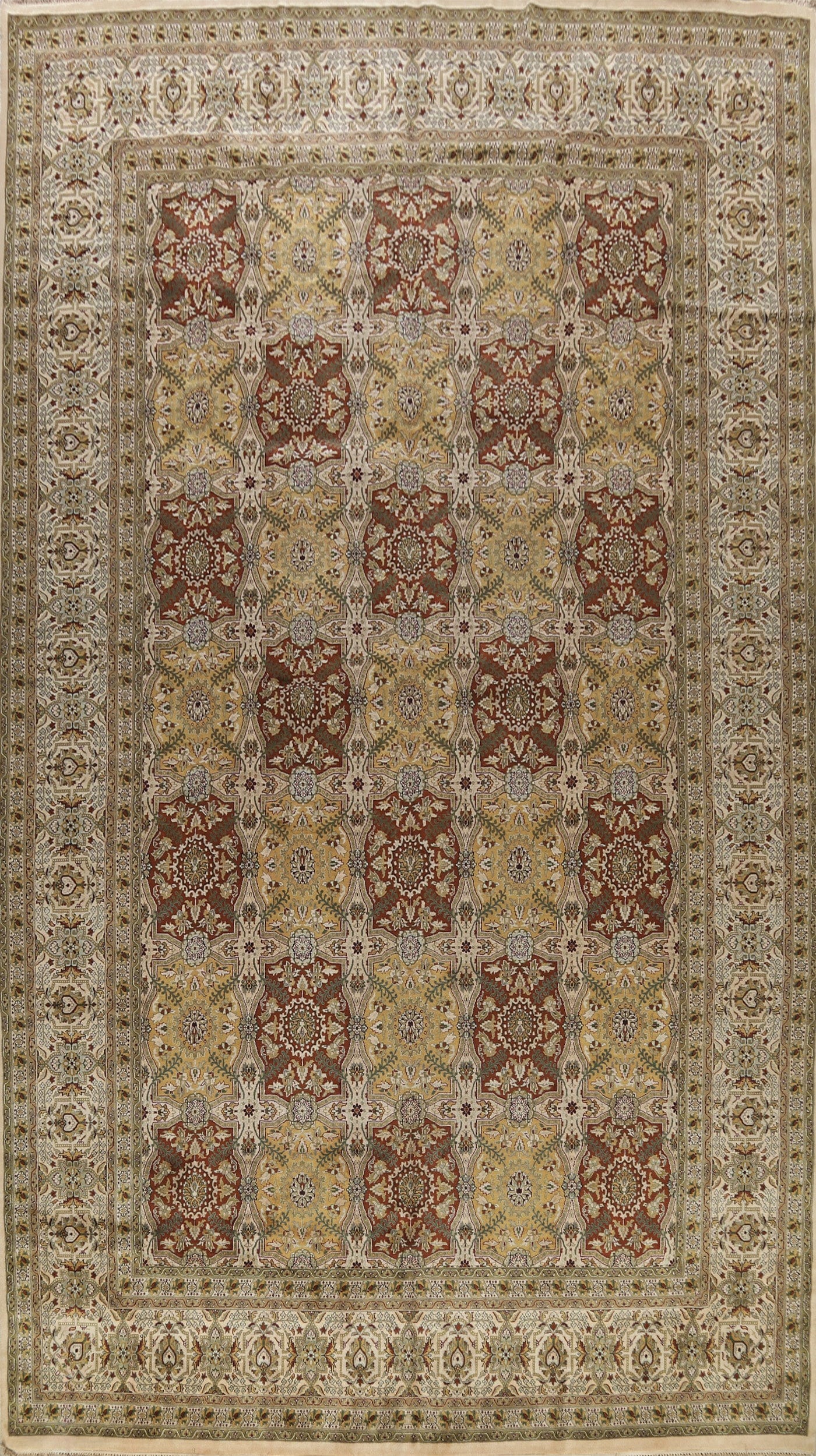 100% Vegetable Dye Large Agra Oriental Area Rug 12x18