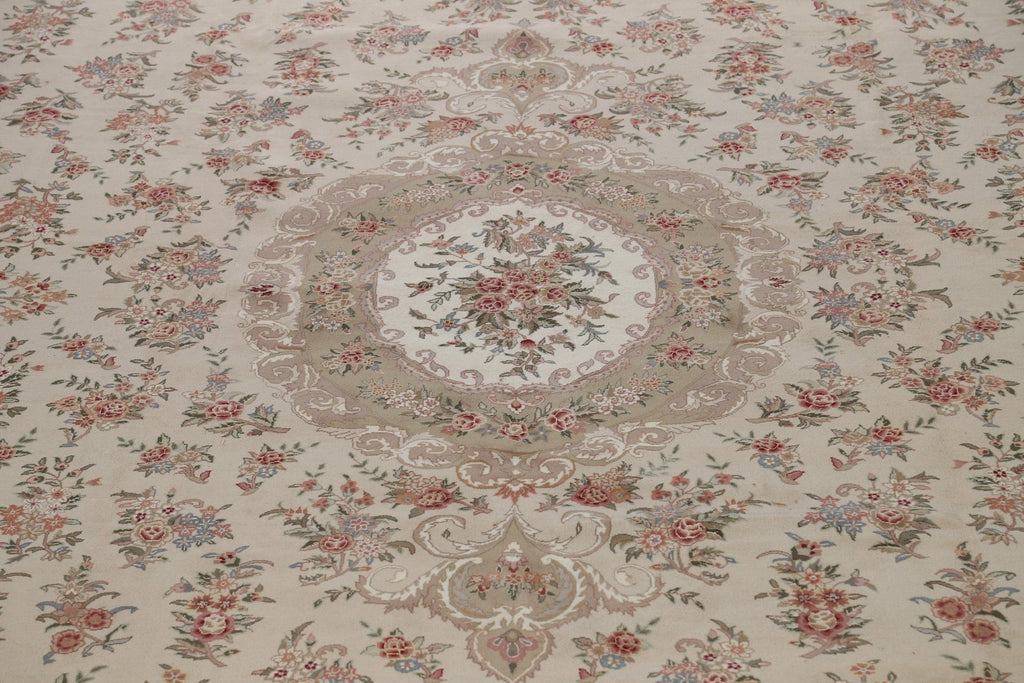 Large Vegetable Dye Floral Aubusson Oriental Area Rug 14x24