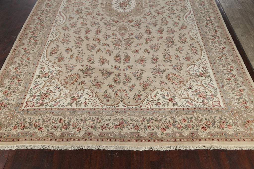 Large Vegetable Dye Floral Aubusson Oriental Area Rug 14x24