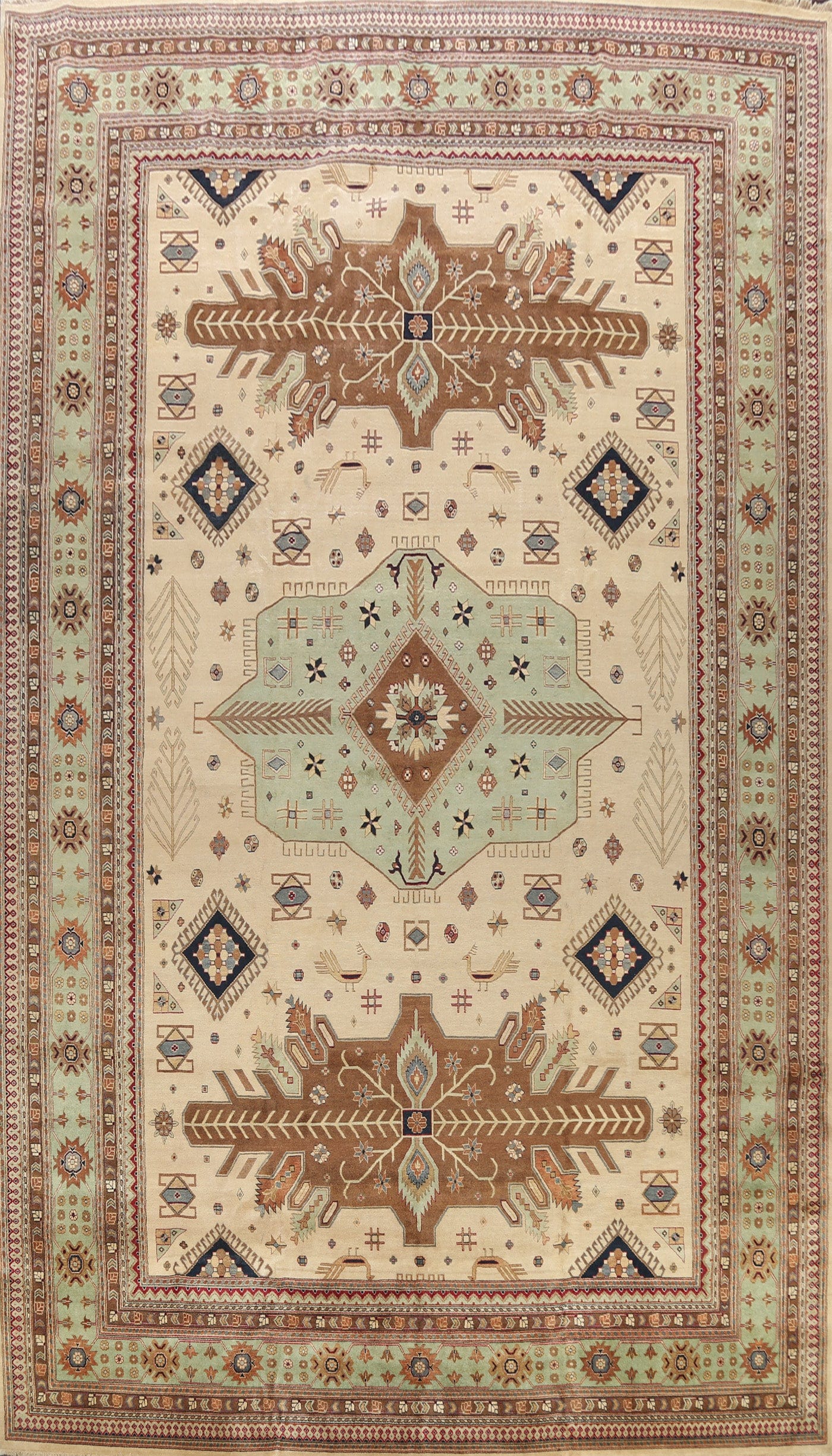 100% Vegetable Dye Super Kazak Oriental Area Rug 12x18