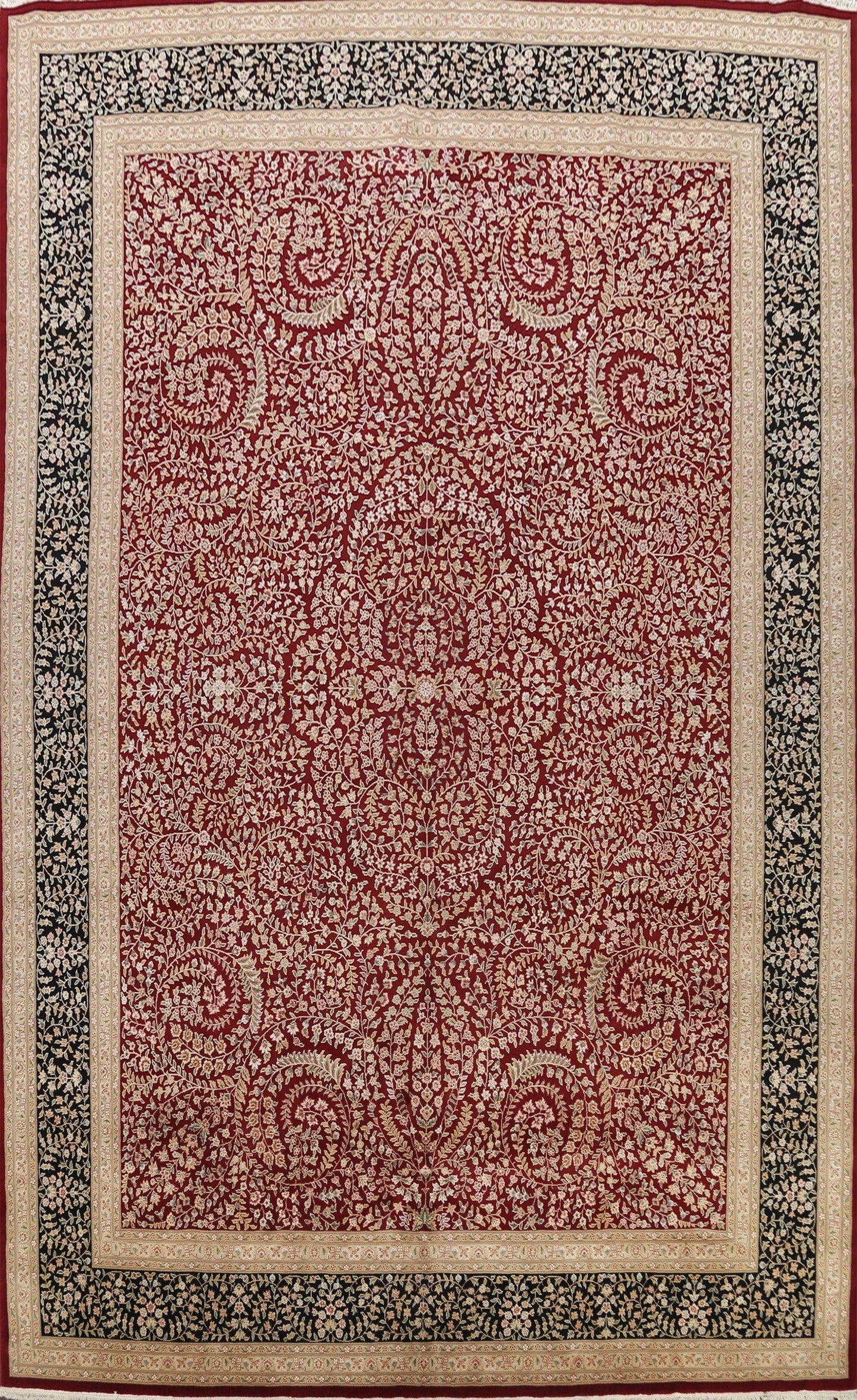 Fine 100% Vegetable Dye Aubusson Oriental Area Rug 12x16