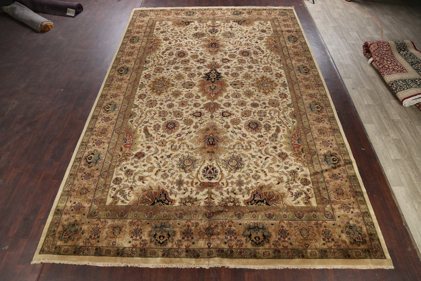 Fine 100% Vegetable Dye Agra Oriental Area Rug 12x18