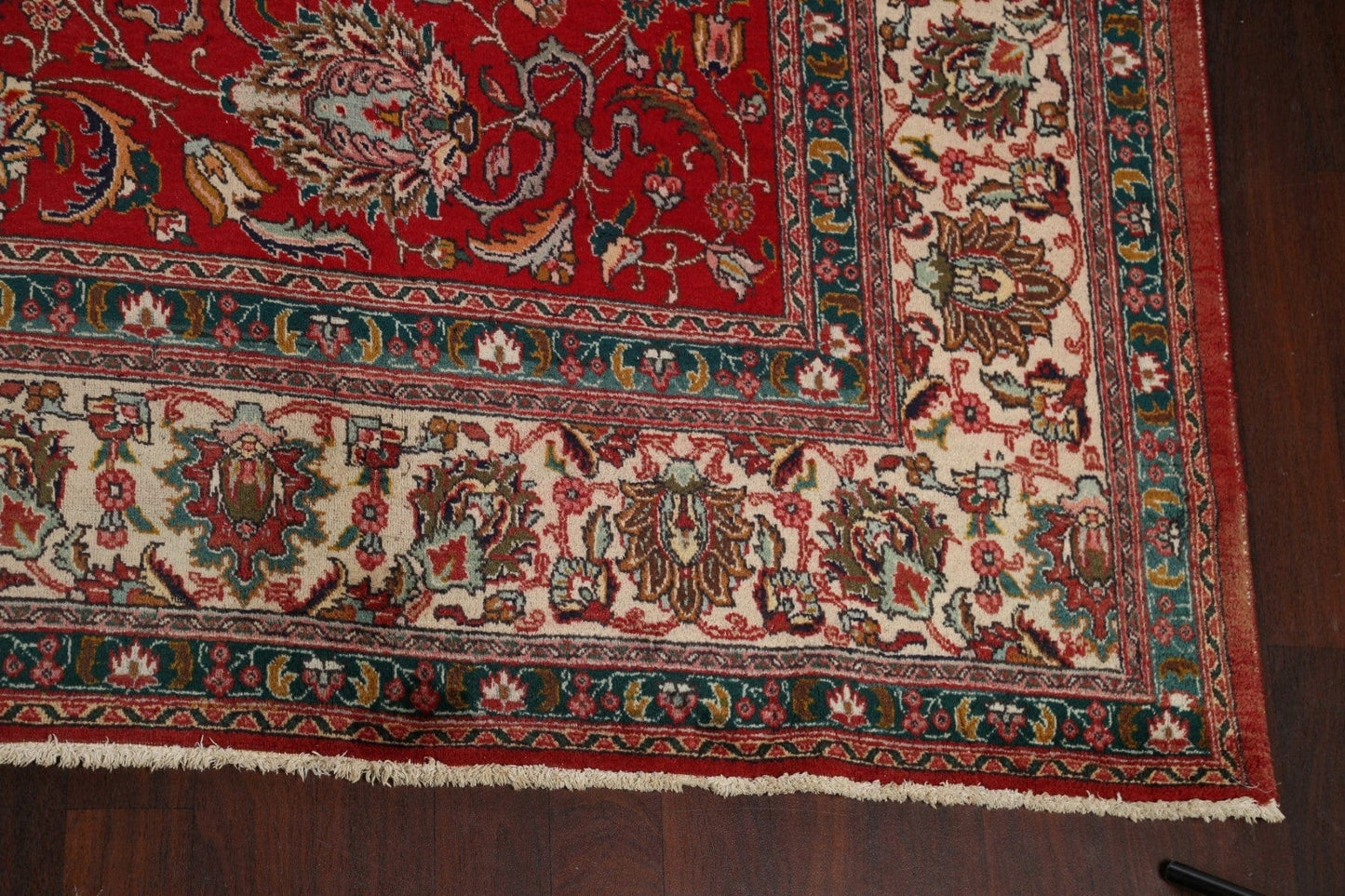 Floral Red Tabriz Persian Area Rug 11x15