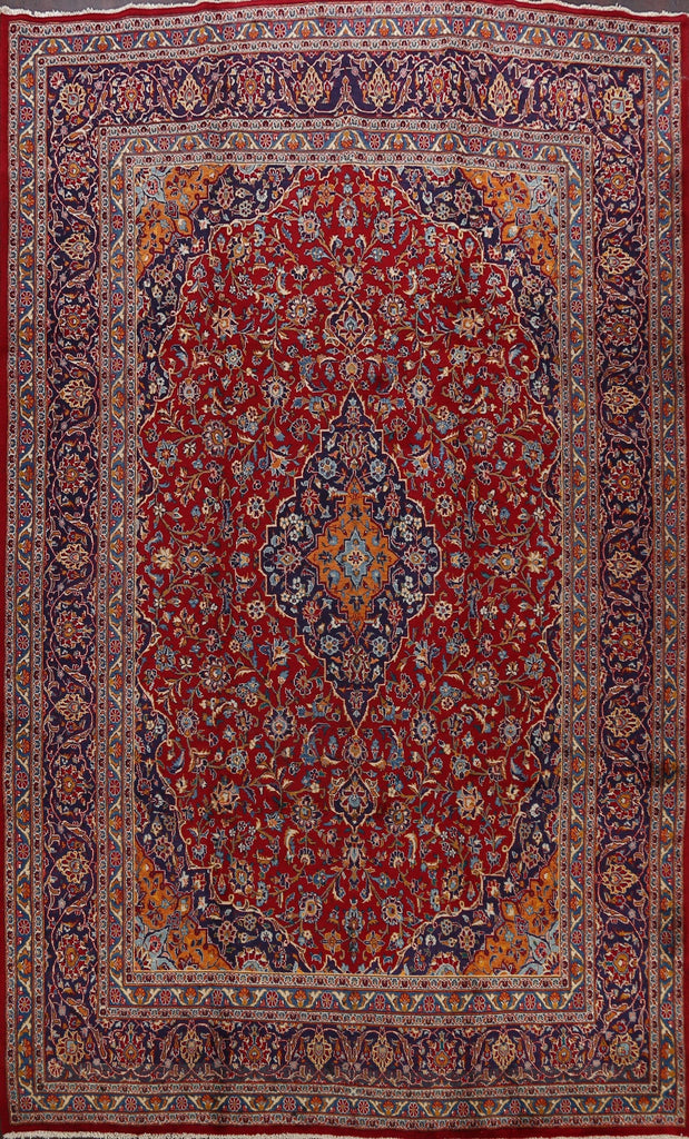 Traditional Floral Mashad Persian Area Rug 10x13