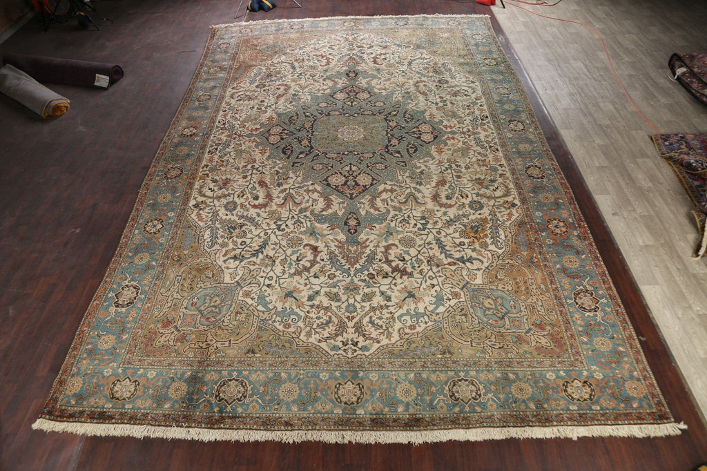 100% Vegetable Dye Floral Heriz SERAPI Persian Area Rug 13x20