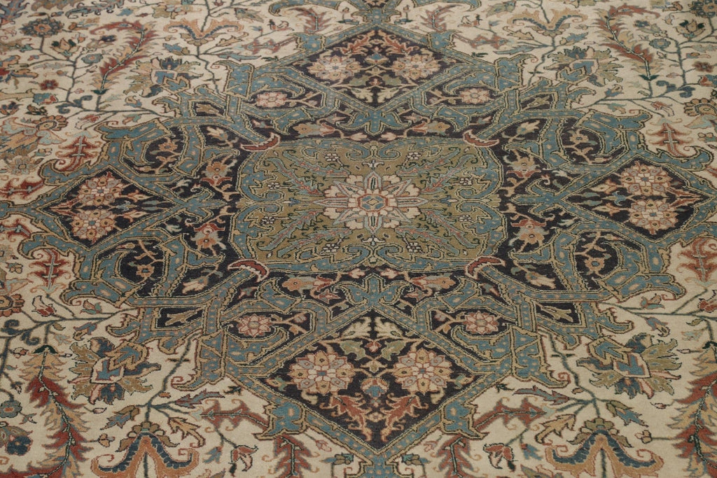 100% Vegetable Dye Floral Heriz SERAPI Persian Area Rug 13x20