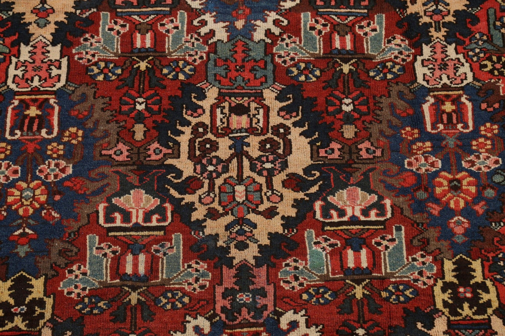 Antique 100% Vegetable Dye Bakhtiari Persian Area Rug 9x10