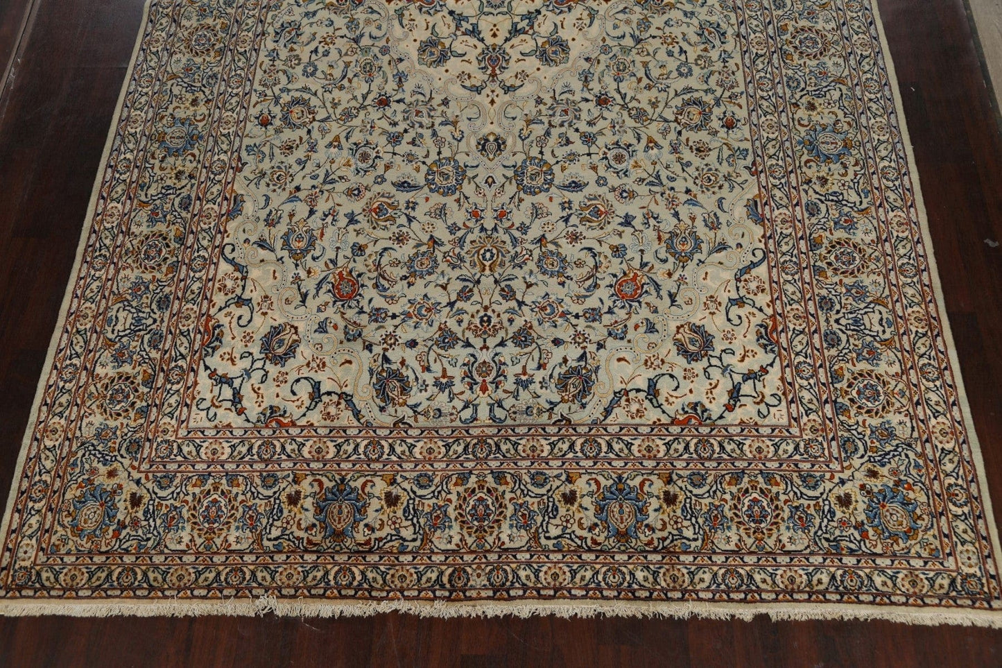 100% Vegetable Dye Floral Kashan Persian Area Rug 10x16