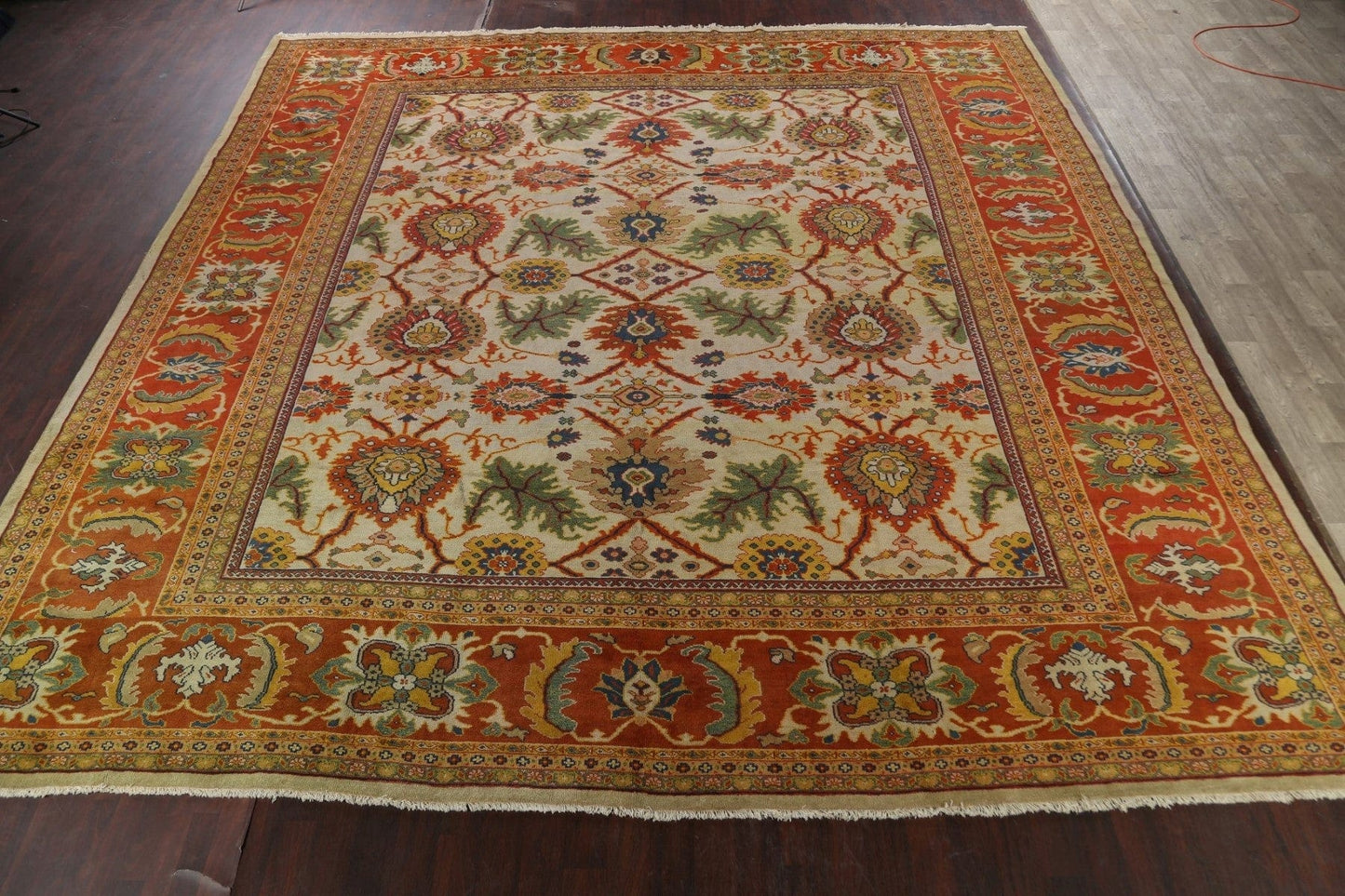 100% Vegetable Dye Square Oushak Oriental Area Rug 17x17