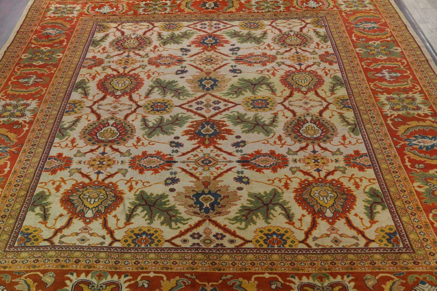 100% Vegetable Dye Square Oushak Oriental Area Rug 17x17