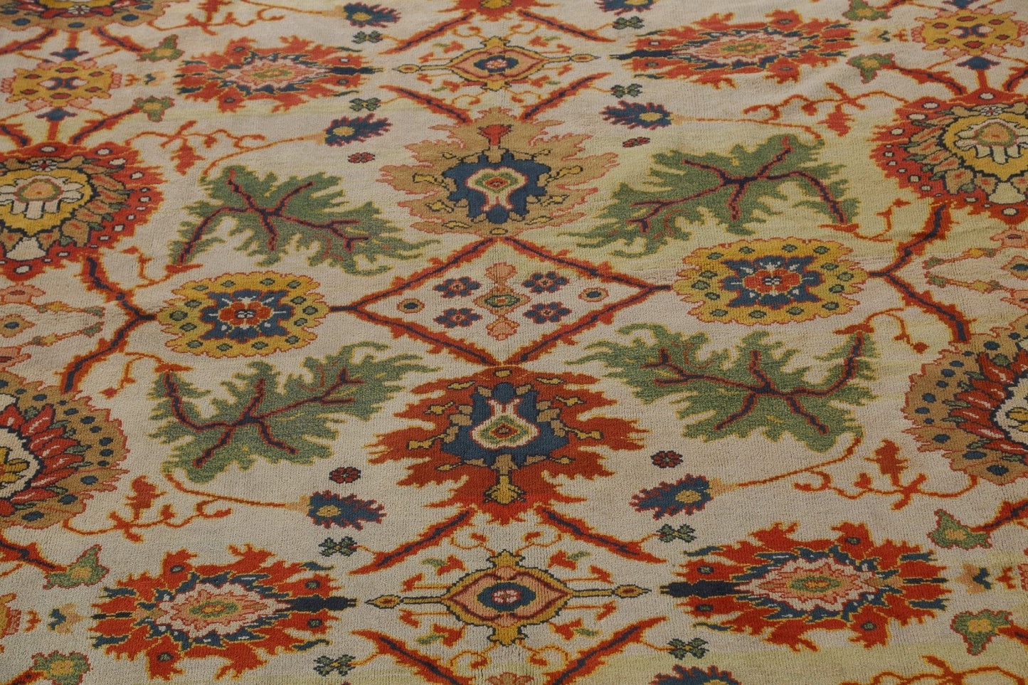 100% Vegetable Dye Square Oushak Oriental Area Rug 17x17