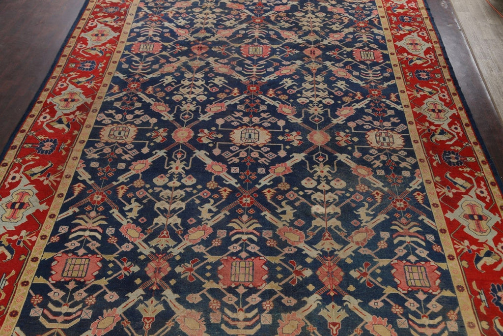 Pre-1900 Antique Vegetable Dye Oushak Persian Area Rug 13x19