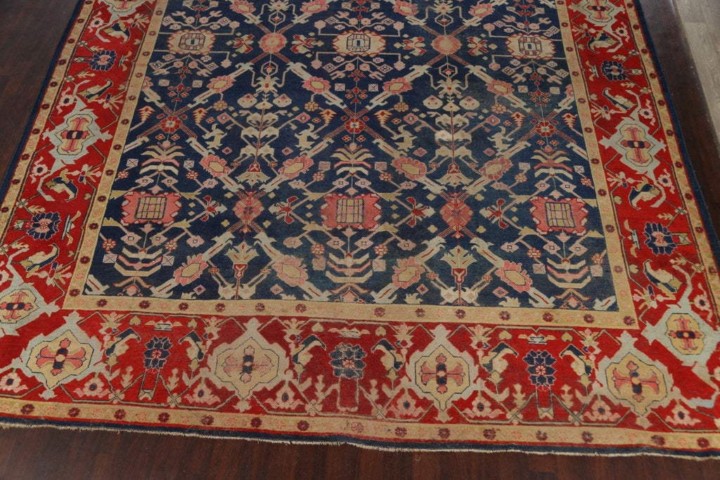 Pre-1900 Antique Vegetable Dye Oushak Persian Area Rug 13x19