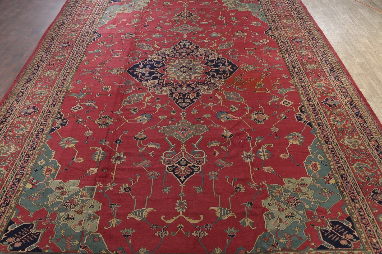 Antique Vegetable Dye Anatolian Oriental Area Rug 16x25