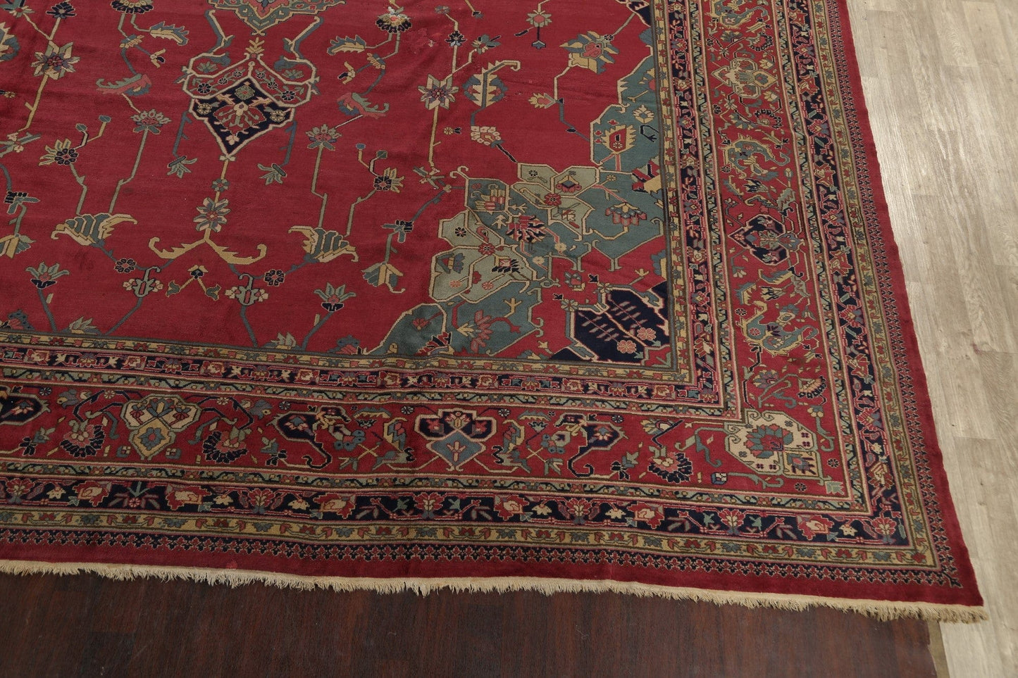 Antique Vegetable Dye Anatolian Oriental Area Rug 16x25