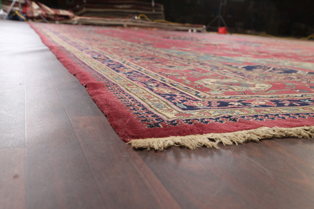 Antique Vegetable Dye Anatolian Oriental Area Rug 16x25