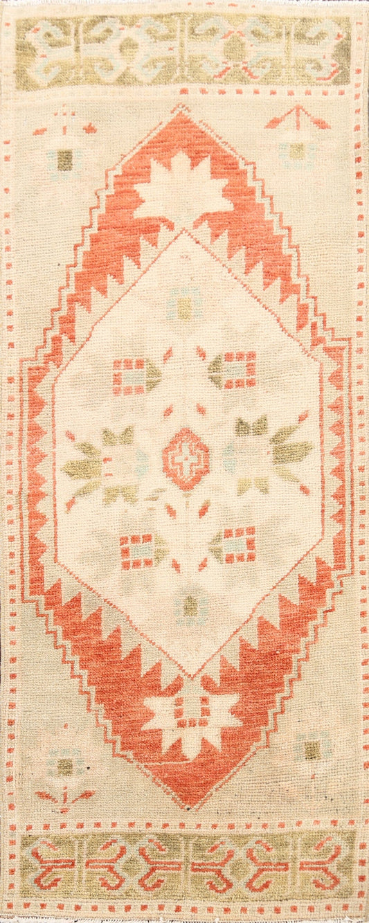 Geometric Oushak Oriental Area Rug 1x3