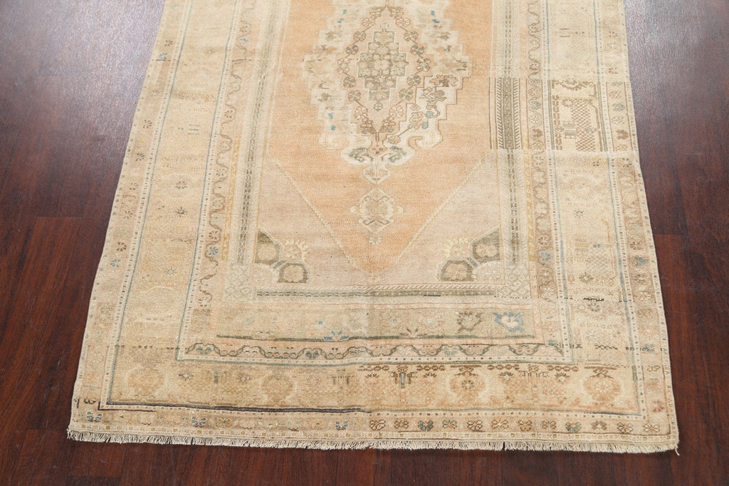 Antique Geometric Anatolian Oriental Area Rug 5x8