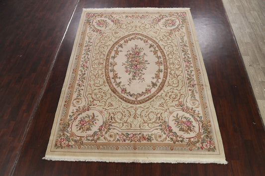 100% Vegetable Dye Aubusson Oriental Area Rug 9x12