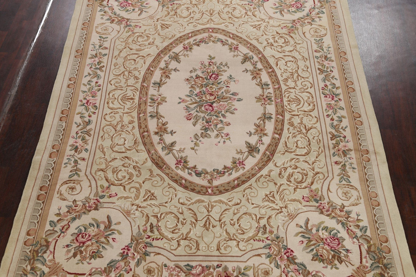 100% Vegetable Dye Aubusson Oriental Area Rug 9x12