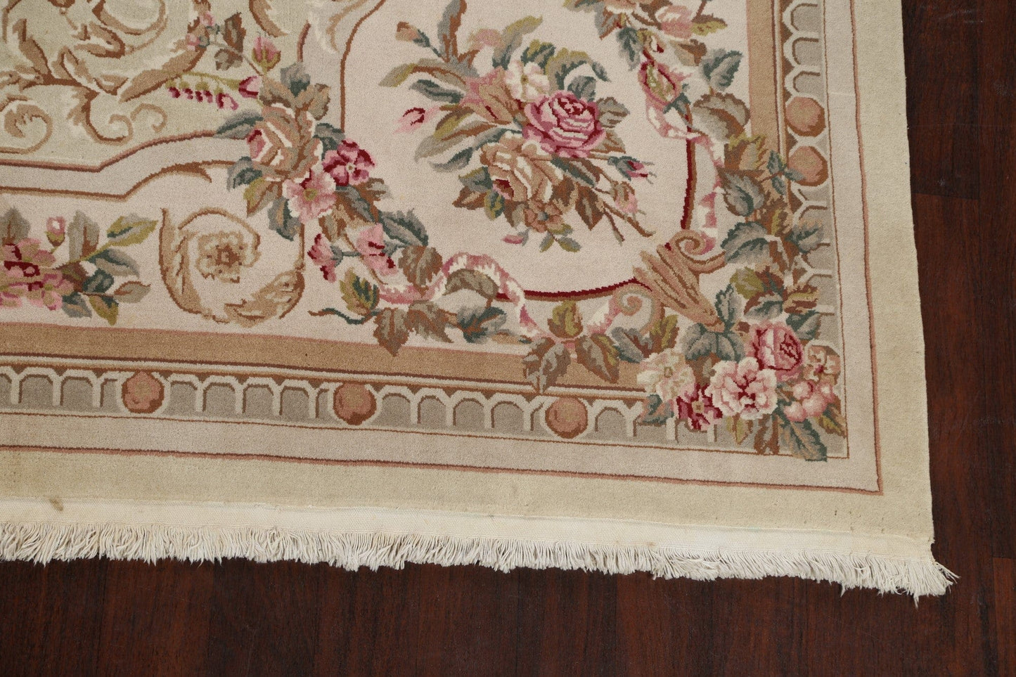 100% Vegetable Dye Aubusson Oriental Area Rug 9x12