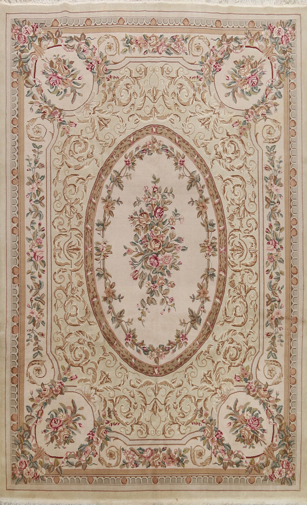 100% Vegetable Dye Aubusson Oriental Area Rug 9x12