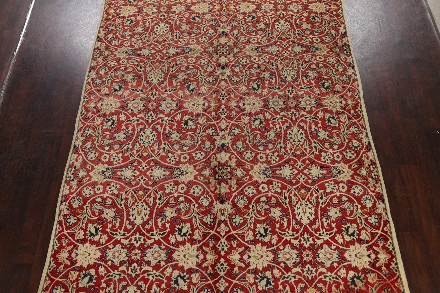 100% Vegetable Dye Floral Kashan Persian Area Rug 8x12