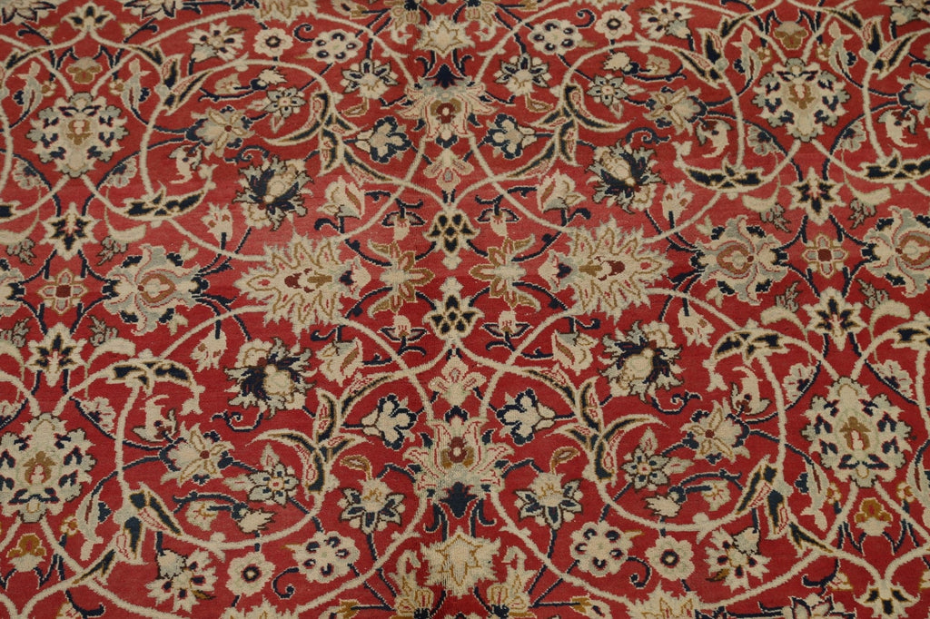 100% Vegetable Dye Floral Kashan Persian Area Rug 8x12