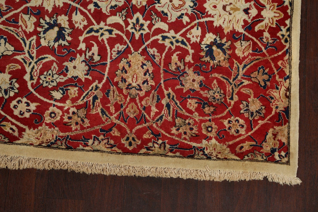 100% Vegetable Dye Floral Kashan Persian Area Rug 8x12