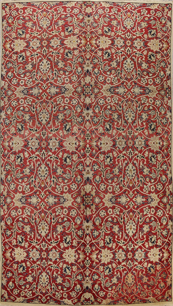 100% Vegetable Dye Floral Kashan Persian Area Rug 8x12