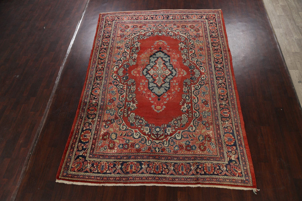 Antique Floral Mahal Persian Area Rug 8x11