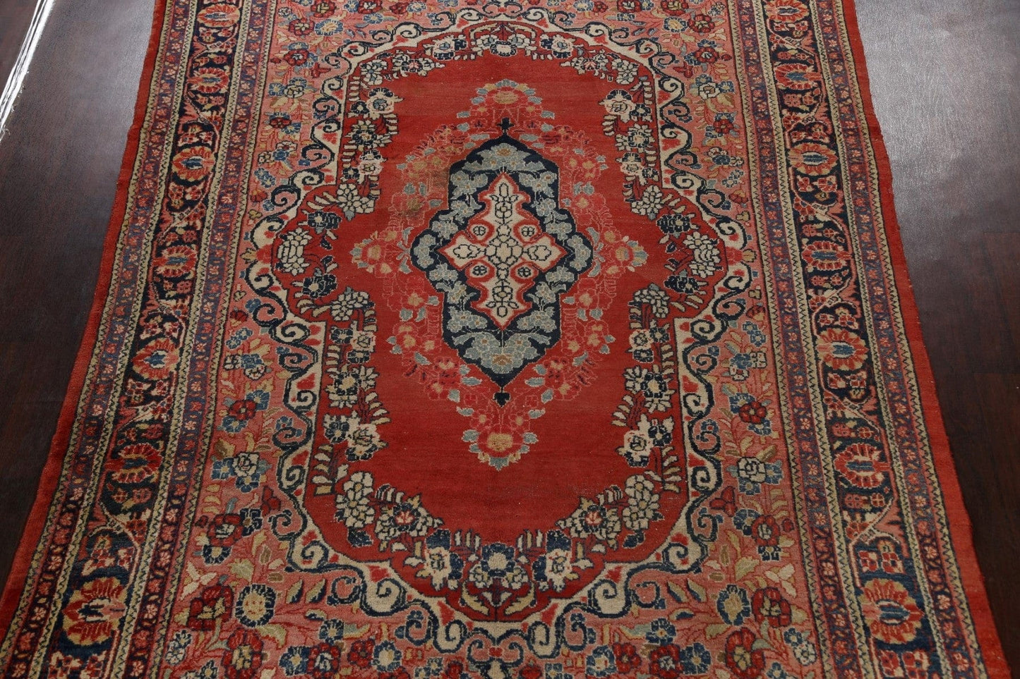 Antique Floral Mahal Persian Area Rug 8x11