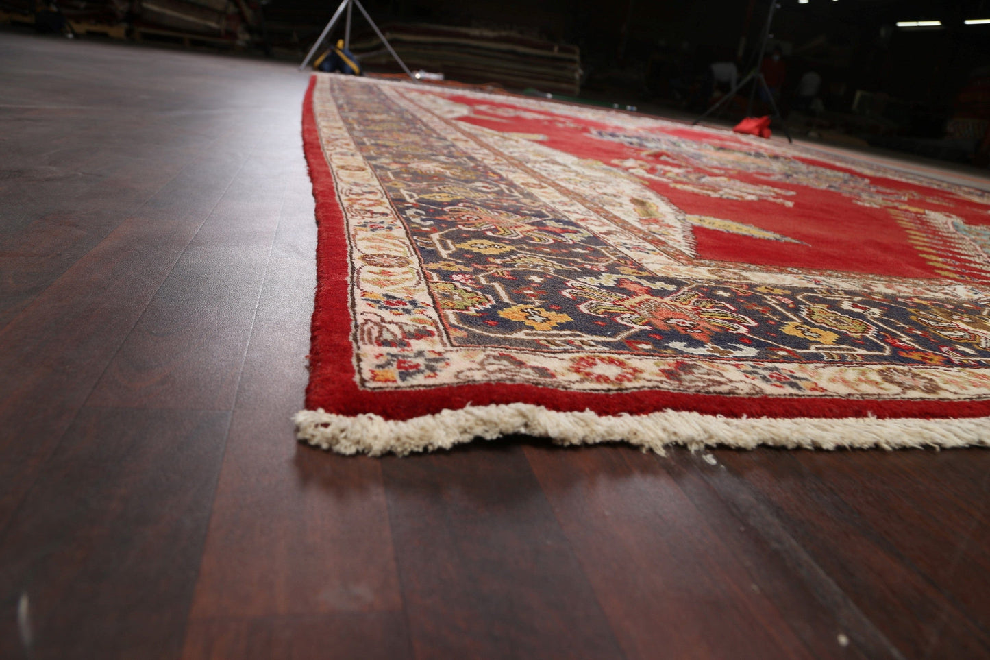 Geometric Red Tabriz Persian Area Rug 12x16 Large