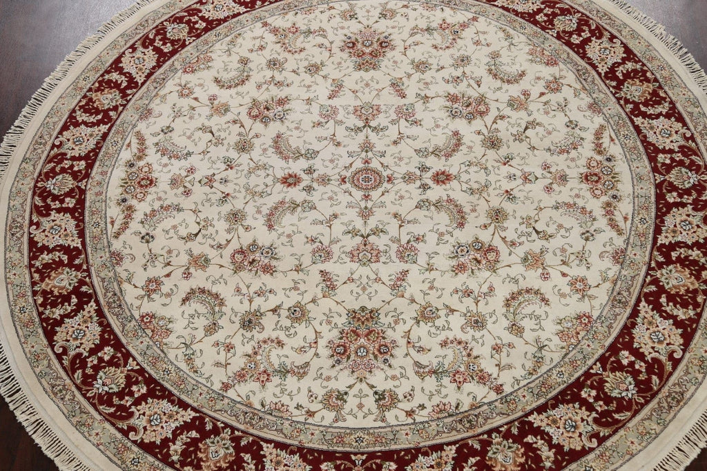 100% Vegetable Dye Tabriz Oriental Area Rug 10x10 Round