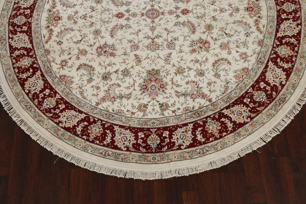 100% Vegetable Dye Tabriz Oriental Area Rug 10x10 Round