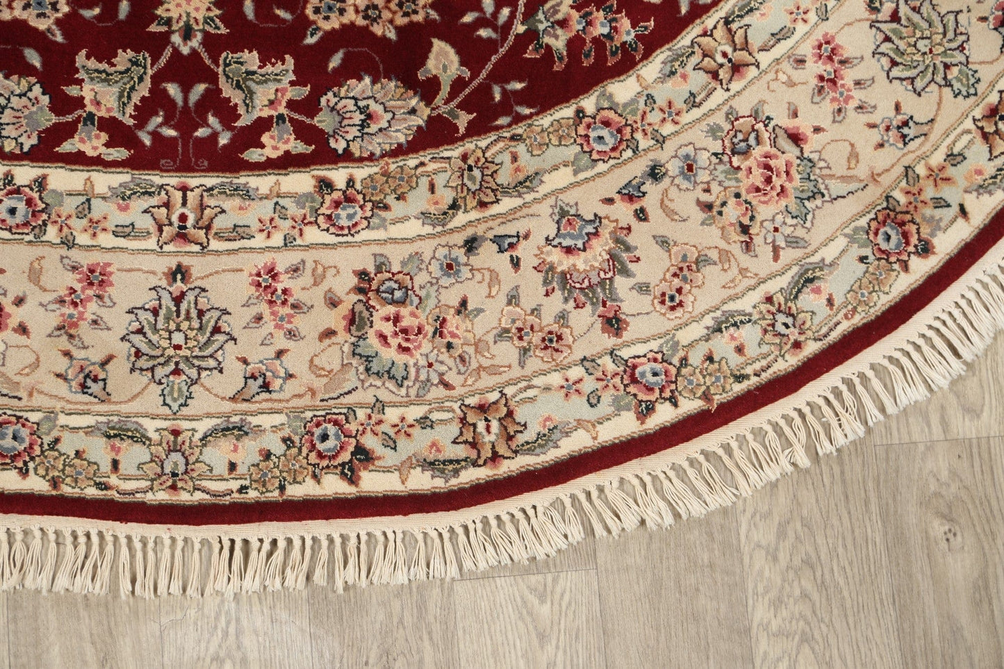 100% Vegetable Dye Aubusson Oriental Area Rug 8x8 Round