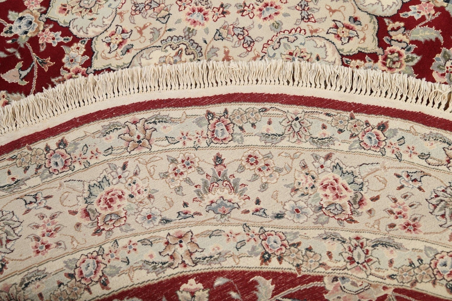 100% Vegetable Dye Aubusson Oriental Area Rug 8x8 Round