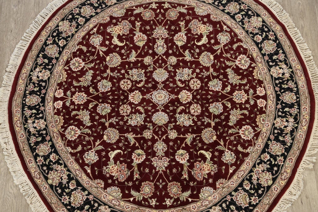 Floral Aubusson Oriental Area Rug 6x6 Round