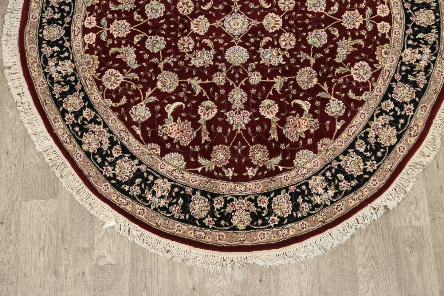 Floral Aubusson Oriental Area Rug 6x6 Round