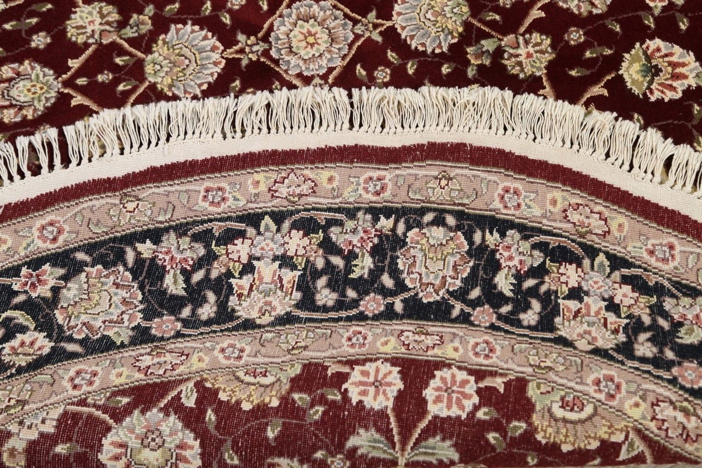 Floral Aubusson Oriental Area Rug 6x6 Round