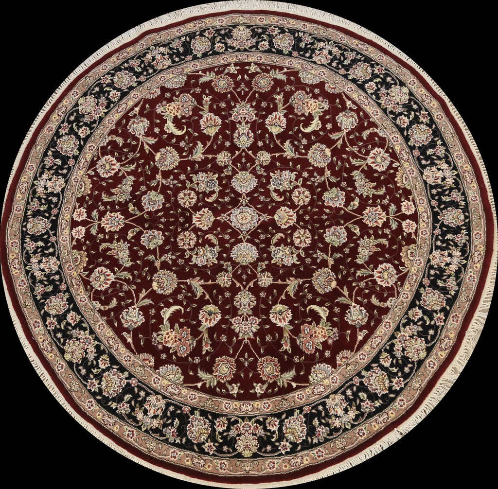 Floral Aubusson Oriental Area Rug 6x6 Round