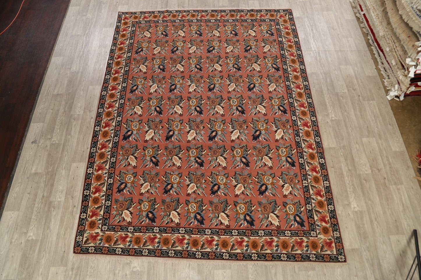 All-Over Floral Aubusson Oriental Area Rug 8x11