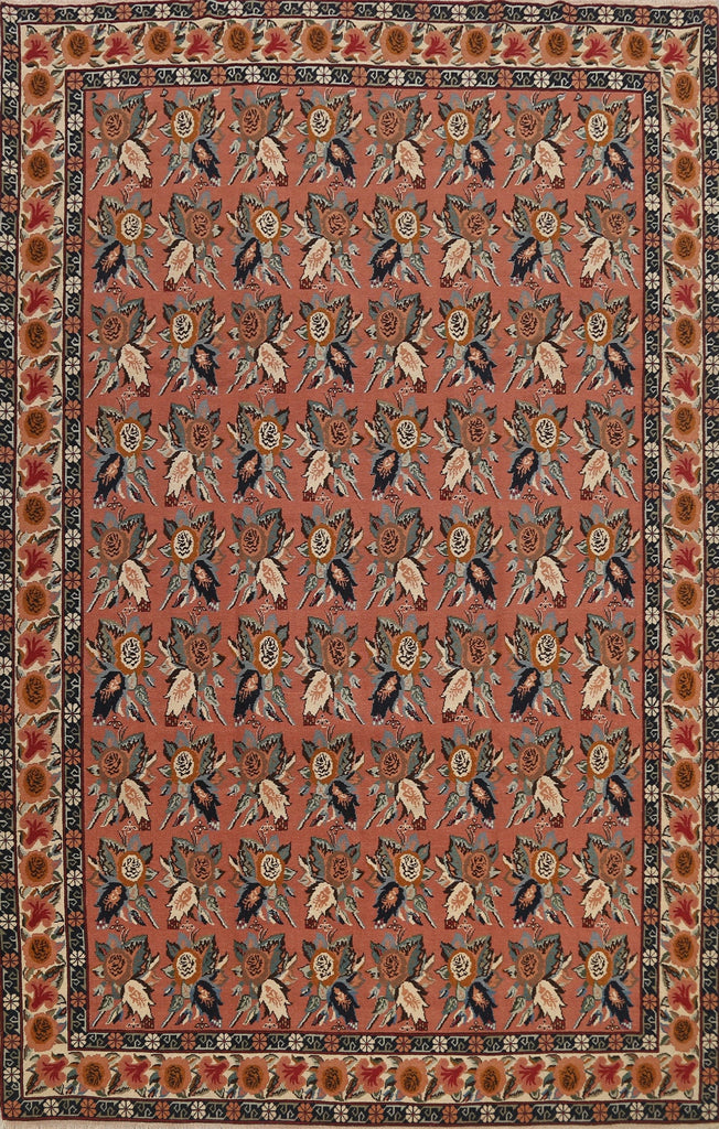 All-Over Floral Aubusson Oriental Area Rug 8x11